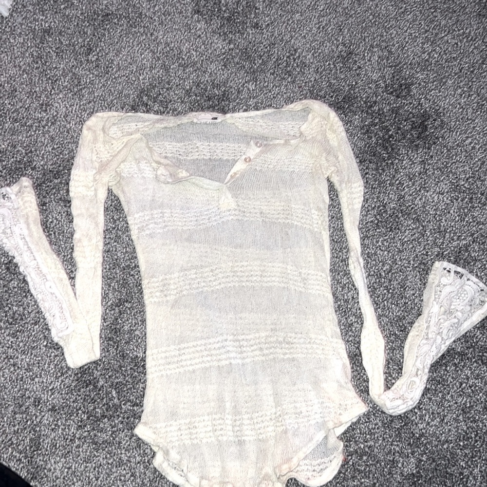Sheer LA hearts knit Long sleeve